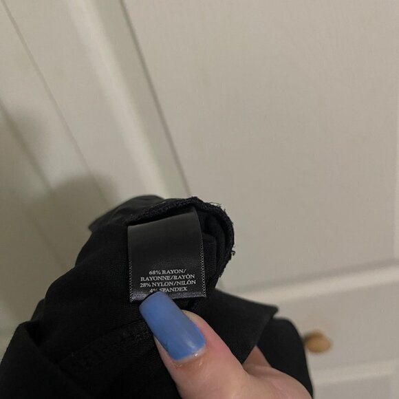 Ann Taylor Womens Black Stretch Pull On Zipper Pockets Skinny Trouser Pants XXSP - Picture 5 of 8